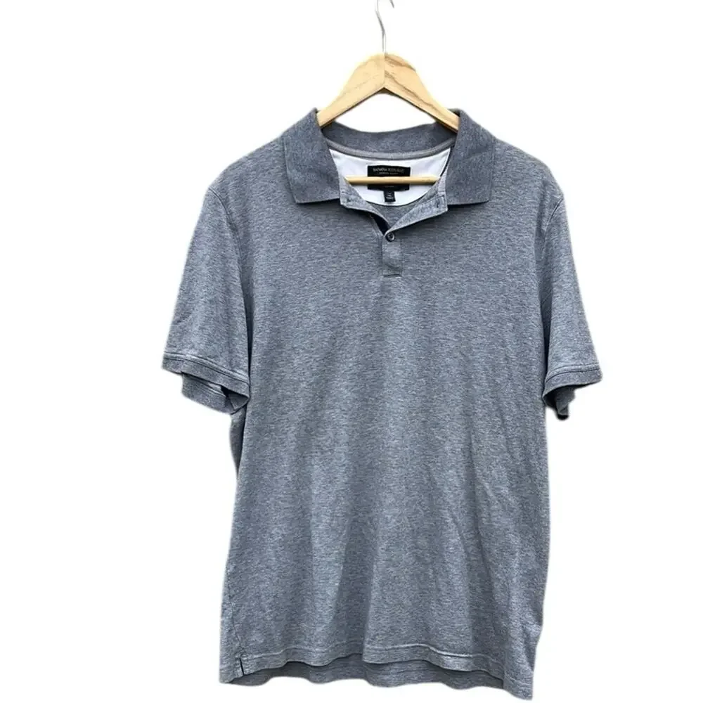 Banana Republic Gray Polo Shirt Luxury Touch Standard Fit size XL